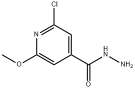 4-Pyridinecarboxylic acid, 2-chloro-6-Methoxy-, hydrazide Struktur