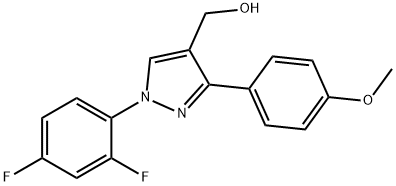 (1-(2,4-DIFLUOROPHENYL)-3-(4-METHOXYPHENYL)-1H-PYRAZOL-4-YL)METHANOL Struktur