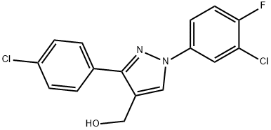 (1-(3-CHLORO-4-FLUOROPHENYL)-3-(4-CHLOROPHENYL)-1H-PYRAZOL-4-YL)METHANOL Struktur