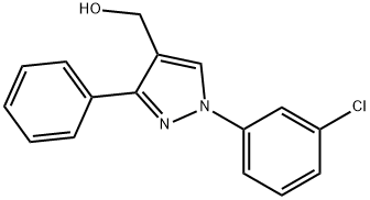 (1-(3-CHLOROPHENYL)-3-PHENYL-1H-PYRAZOL-4-YL)METHANOL Struktur