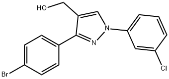 (3-(4-BROMOPHENYL)-1-(3-CHLOROPHENYL)-1H-PYRAZOL-4-YL)METHANOL Struktur