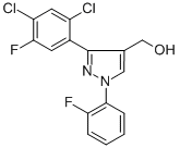 (3-(2,4-DICHLORO-5-FLUOROPHENYL)-1-(2-FLUOROPHENYL)-1H-PYRAZOL-4-YL)METHANOL Struktur