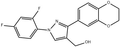 (1-(2,4-DIFLUOROPHENYL)-3-(2,3-DIHYDROBENZO[B][1,4]DIOXIN-7-YL)-1H-PYRAZOL-4-YL)METHANOL Struktur