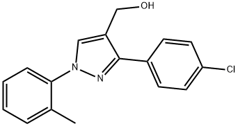 (3-(4-CHLOROPHENYL)-1-O-TOLYL-1H-PYRAZOL-4-YL)METHANOL Struktur