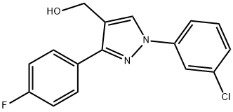 (1-(3-CHLOROPHENYL)-3-(4-FLUOROPHENYL)-1H-PYRAZOL-4-YL)METHANOL Struktur