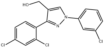 (3-(2,4-DICHLOROPHENYL)-1-(3-CHLOROPHENYL)-1H-PYRAZOL-4-YL)METHANOL Struktur