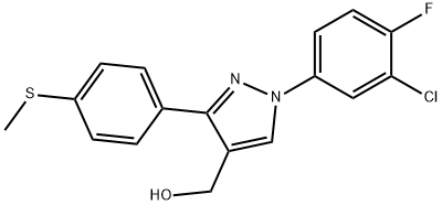 (1-(3-CHLORO-4-FLUOROPHENYL)-3-(4-(METHYLTHIO)PHENYL)-1H-PYRAZOL-4-YL)METHANOL Struktur