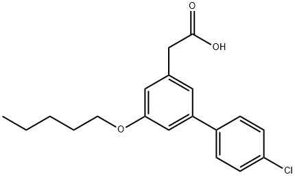 4'-Chloro-5-pentoxy-3-biphenylacetic acid Struktur