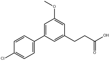 4'-Chloro-5-methoxy-3-biphenylpropionic acid Struktur