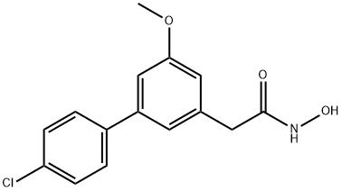 4'-Chloro-N-hydroxy-5-methoxy-(1,1'-biphenyl)-3-acetamide Struktur