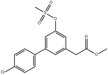 4'-Chloro-5-methylsulfonyloxy-3-biphenylacetic acid, methyl ester Struktur