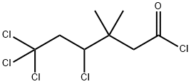 4,6,6,6-Tetrachloro-3,3-dimethylhexanoyl chloride Struktur