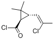 Cyclopropanecarbonyl chloride, 3-(2-chloroethenyl)-2,2-dimethyl-, [1alpha,3beta(Z)]- (9CI) Struktur