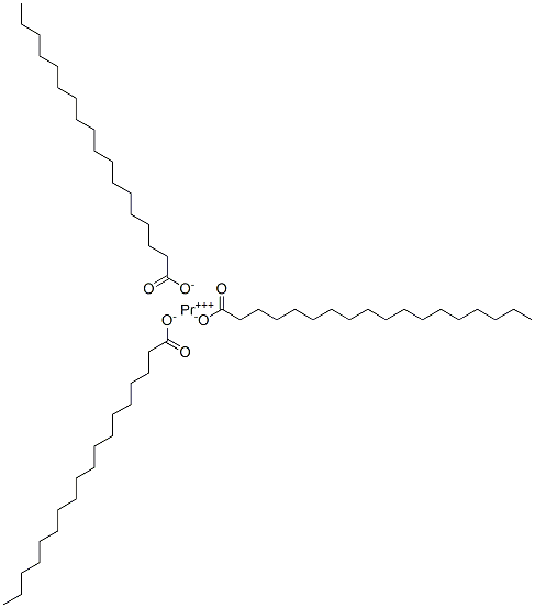 Trisoctadecanoic acid praseodymium(III) salt Struktur