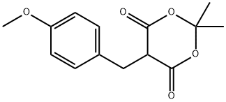 2,2-Dimethyl-5-(4-methoxybenzyl)-1,3-dioxane-4,6-dione Struktur