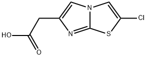 2-(2-chloroimidazo[2,1-b]thiazol-6-yl)acetic acid Struktur