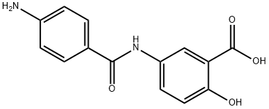 5-[(4-aminobenzoyl)amino]salicylic acid Struktur