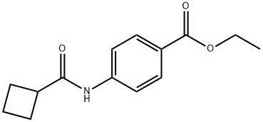 Benzoic acid, 4-[(cyclobutylcarbonyl)amino]-, ethyl ester (9CI) Struktur