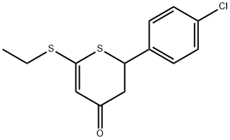 2-(4-CHLOROPHENYL)-6-ETHYLSULFANYL-2,3-DIHYDROTHIOPYRAN-4-ONE Struktur