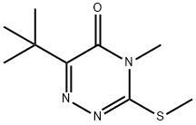 6-tert-butyl-4-methyl-3-(methylthio)-1,2,4-triazin-5(4H)-one Struktur