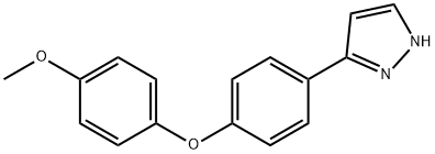 5-[4-(4-METHOXYPHENOXY)PHENYL!-1H-PYRAZOLE, 97 Struktur