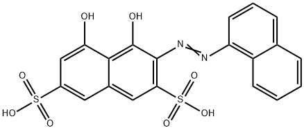 4,5-Dihydroxy-3-(1-naphthalenylazo)-2,7-naphthalenedisulfonic acid Struktur