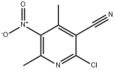 2-CHLORO-4,6-DIMETHYL-5-NITRO-NICOTINONITRILE Struktur