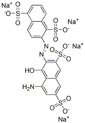 8'-Amino-1'-hydroxy-2,2'-azonaphthalene-1,3',5,6'-tetrasulfonic acid, tetrasodium salt Struktur