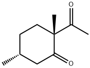 Cyclohexanone, 2-acetyl-2,5-dimethyl-, (2R,5R)- (9CI) Struktur