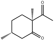 Cyclohexanone, 2-acetyl-2,5-dimethyl-, (2S,5R)- (9CI) Struktur