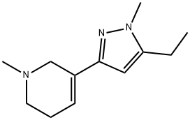 Pyridine, 3-(5-ethyl-1-methyl-1H-pyrazol-3-yl)-1,2,5,6-tetrahydro-1-methyl- (9CI) Struktur