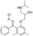 (RS)-2-(2-hydroxy-3-isopropylaminopropoxy)-4,6-dimethylbenzophenone hydrochloride Struktur