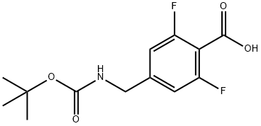 4-(BOC-AMINO)METHYL-2-FLUORO-BENZOIC ACID Struktur