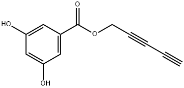 Benzoic acid, 3,5-dihydroxy-, 2,4-pentadiynyl ester (9CI) Struktur