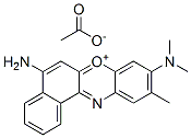 5-amino-9-(dimethylamino)-10-methylbenzo[a]phenoxazin-7-ium acetate Struktur