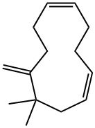 8,8-Dimethyl-9-methylene-1,5-cycloundecadiene Struktur