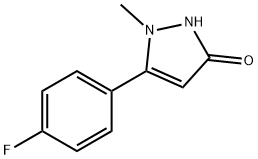 5-(4-Fluoro-phenyl)-1-methyl-1,2-dihydropyrazol-3-one Struktur