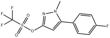 5-(4-fluorophenyl)-1-methyl-1H-pyrazol-3-yltrifluoromethanesulfonate Struktur