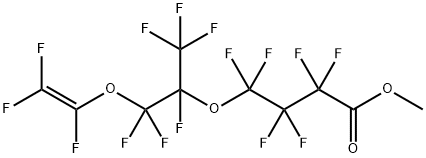 methyl 2,2,3,3,4,4-hexafluoro-4-[1,2,2-trifluoro-2-[(trifluorovinyl)oxy]-1-(trifluoromethyl)ethoxy]butyrate Struktur