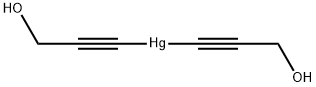 Bis(3-hydroxy-1-propynyl)mercury(II) Struktur