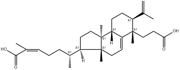 (24Z)-3,4-Secolanosta-4(28),9(11),24-triene-3,26-dioic acid Struktur