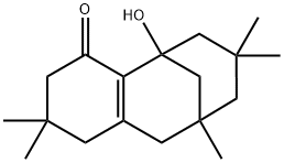 2,3,5,6,7,8,9,10-Octahydro-5-hydroxy-2,2,7,7,9-pentamethyl-5,9-methanobenzocycloocten-4(1H)-one Struktur