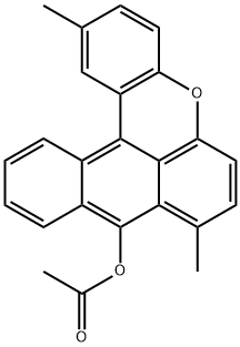 2,8-Dimethylnaphtho[3,2,1-kl]xanthen-9-ol acetate Struktur