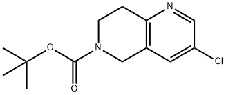 1,6-NAPHTHYRIDINE-6(5H)-CARBOXYLIC ACID, 3-CHLORO-7,8-DIHYDRO-, 1,1-DIMETHYLETHYL ESTER Struktur