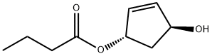 Butanoic acid, (1S,4S)-4-hydroxy-2-cyclopenten-1-yl ester (9CI) Struktur