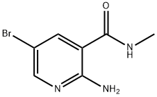 2-AMINO-5-BROMO-N-METHYLPYRIDINE-3-CARBOXAMIDE Struktur