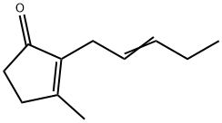 (E)-3-methyl-2-(pent-2-enyl)сyclopent-2-en-1-one Struktur