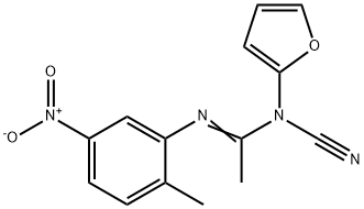 Ethanimidamide,  N-cyano-N-2-furanyl-N-(2-methyl-5-nitrophenyl)- Struktur