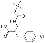 2-N-BOC-2-AMINOMETHYL-3-(4-CHLORO-PHENYL)-PROPIONIC ACID
 Struktur