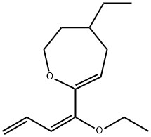 Oxepin, 7-[(1E)-1-ethoxy-1,3-butadienyl]-4-ethyl-2,3,4,5-tetrahydro- (9CI) Struktur